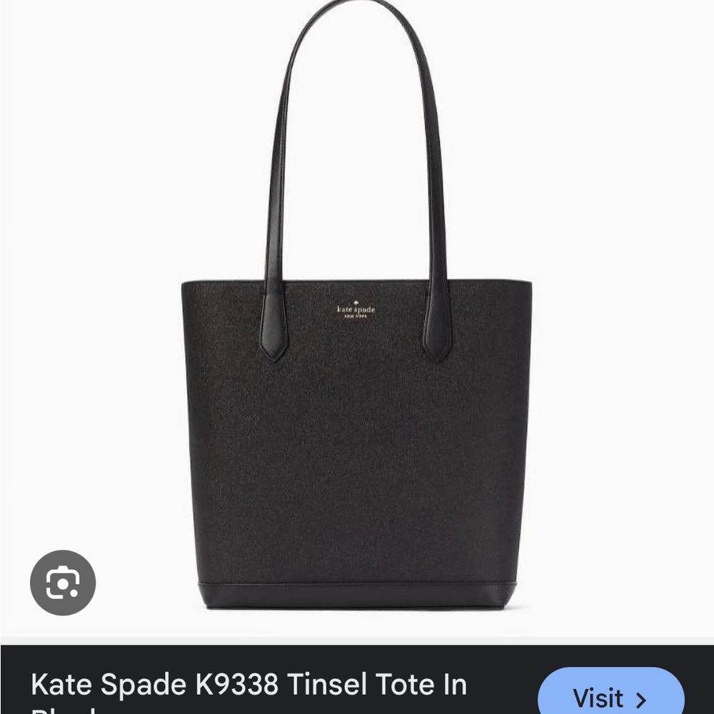 NWT Kate Spade Tinsel Tote in Black